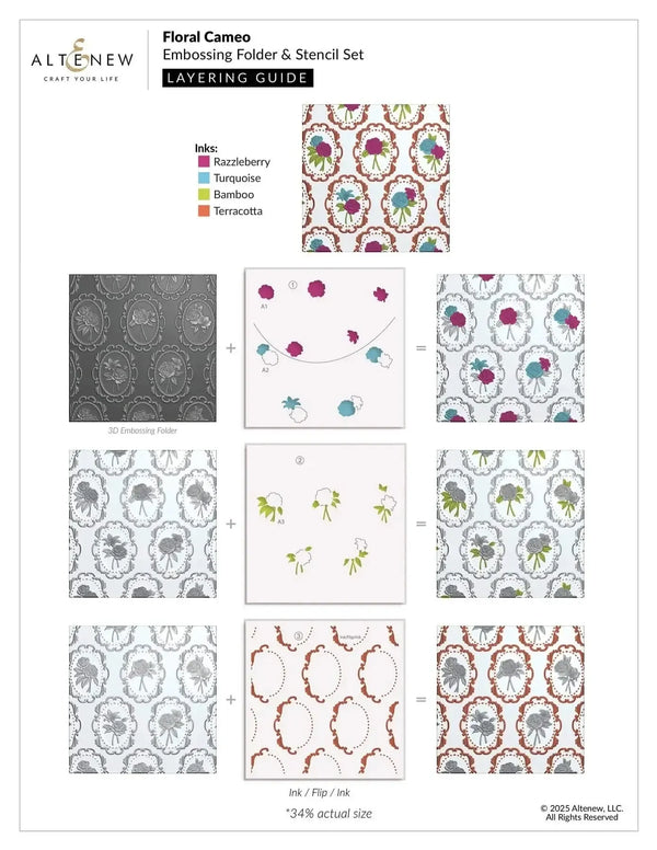 Altenew Floral Cameo Die