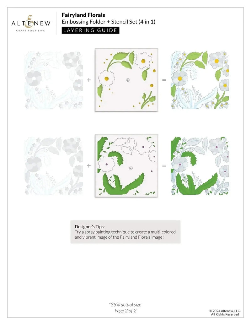Altenew Fairyland Florals Botanical 3D Embossing Folder*