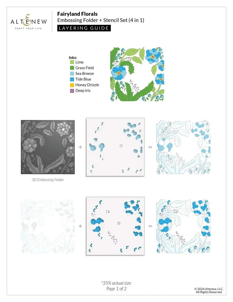 Altenew Fairyland Florals Botanical 3D Embossing Folder*