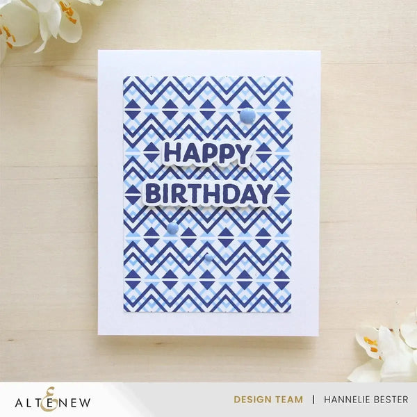 Altenew Heritage Chevron Weaves Stencil