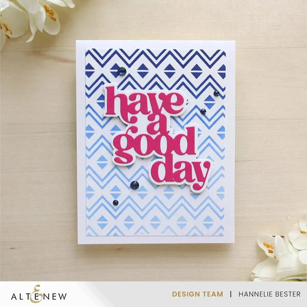 Altenew Heritage Chevron Weaves Stencil