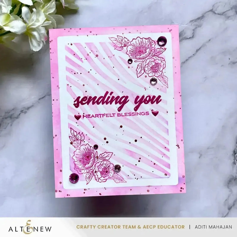 Altenew Playful Stripes Background Stencil