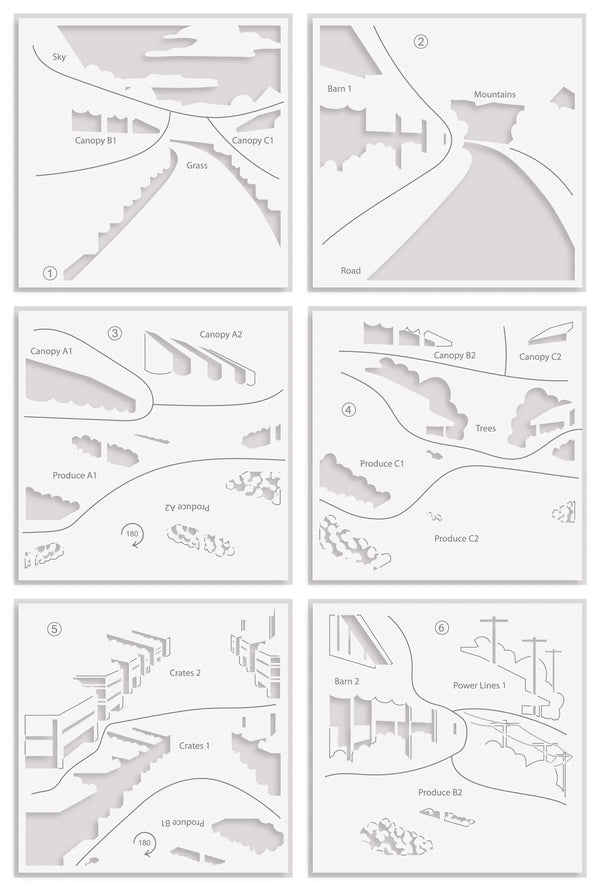 Altenew Rural Farmstand Layering Stencil Set (6 in 1)