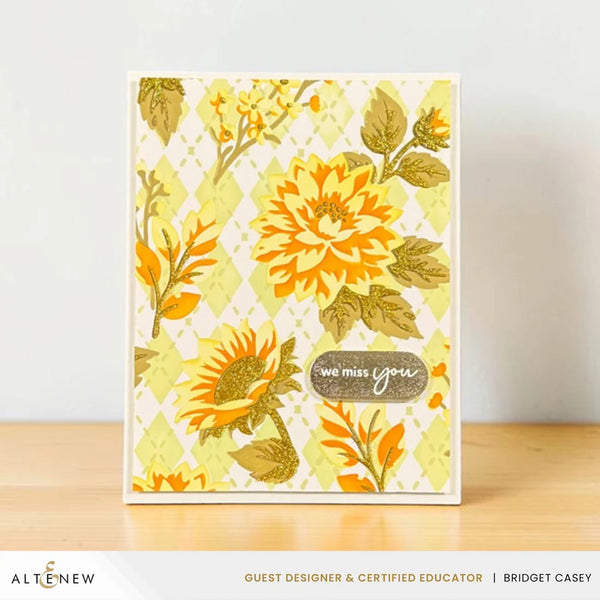 Altenew Stencil Art: Botanical Argyle Layering Stencil Set 6 in 1