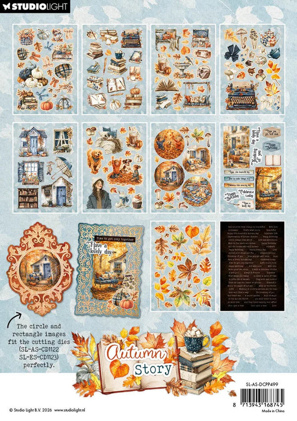 Studio Light Autumn Story A5 Die-Cut Paper Pad 20 sheets