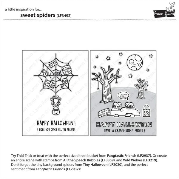 Lawn Fawn Clear Stamp Set - Sweet Spiders*