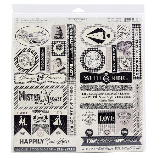 Authentique 12"x 12" Timeless Elements*