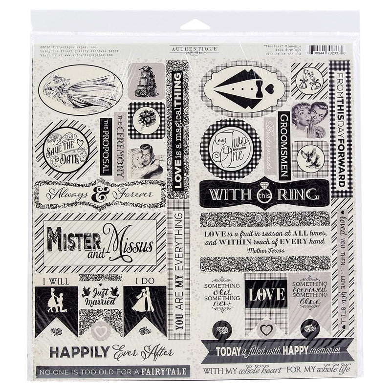 Authentique 12"x 12" Timeless Elements*