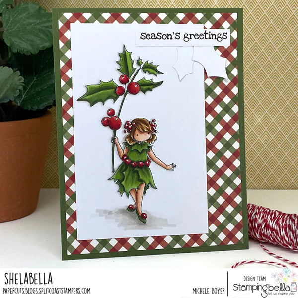 Stamping Bella Cling Stamp Tiny Townie Garden Girl Holly*