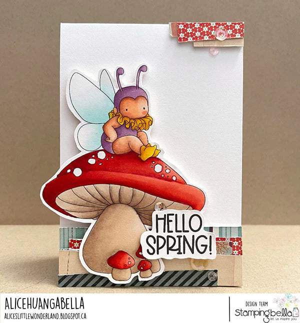 Stamping Bella Cling Stamps Tiny Townie Wonderland Caterpillar