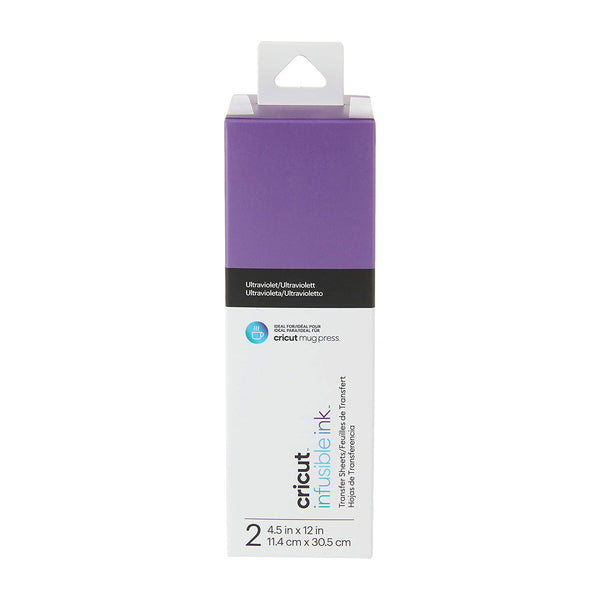 Cricut Mug Press Infusible Ink Transfer Sheets 4.5"x12" - Solid Ultra Violet, 2/Pkg*