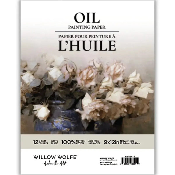 Willow Wolfe Zero Prep Oil Paper Pad 9"X12" 12 Sheets*