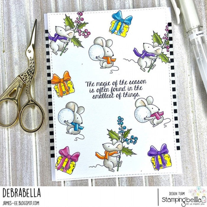 Stamping Bella Cling Stamps Winter Woodland Mice*