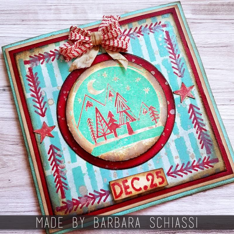 Tim Holtz Cling Stamps 7"X8.5" Festive Print*
