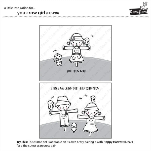 Lawn Fawn Clear Stamp Set - You Crow Girl*