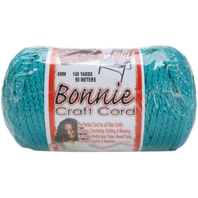 Bonnie Macrame Craft Cord 6mmX100yd - Turquoise