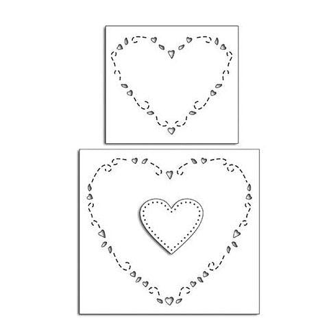 Penny Black Creative Dies - Hearts Around 3.7inch X3.3inch