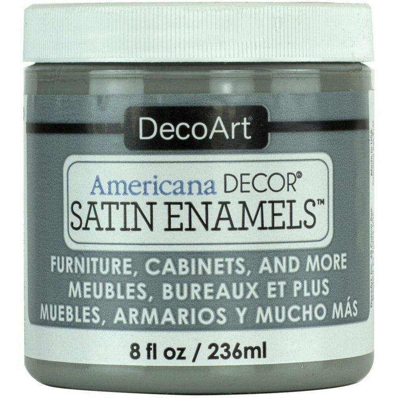 Americana Decor Satin Enamels 8oz - Smoke Grey