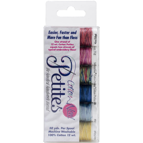 Sulky Sampler 12wt Cotton Petites 6 pack  Most Popular Blendables Assortment