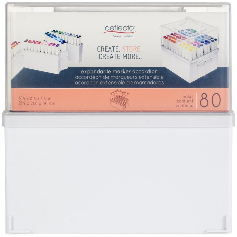 Deflecto Expandable Marker Accordion Organiser White/Clear*