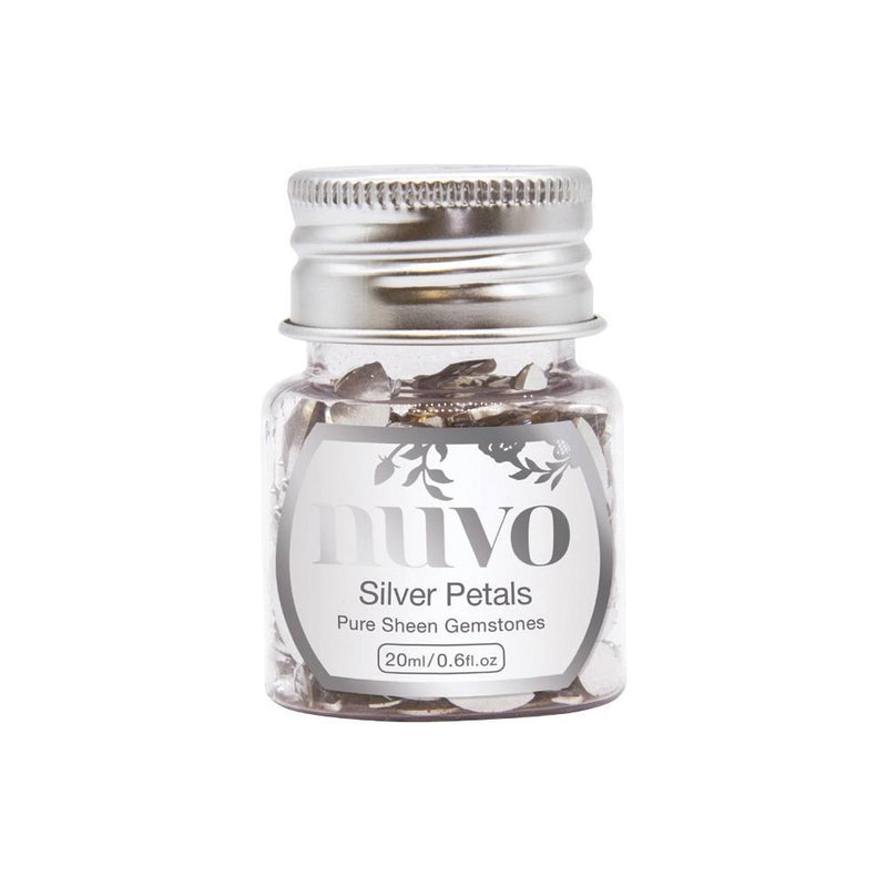 Nuvo - Pure Sheen Gemstones .6oz - Silver Rectangles