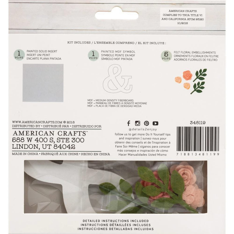 American Crafts - Pocket Frames Insert Kit 6X5.5in 7 per pack - Ampersand with Insert*