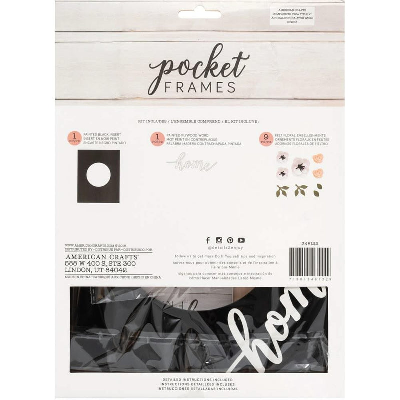 American Crafts - Pocket Frames Insert Kit 8X10in 11 per pack - Home Wreath with Insert.*
