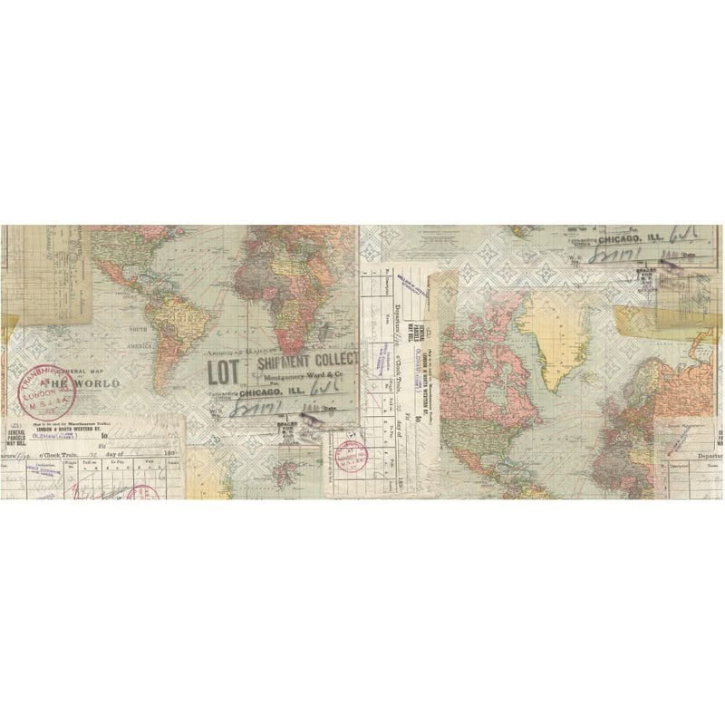 Tim Holtz Idea-Ology Collage Paper 6 inch X6yds Travel