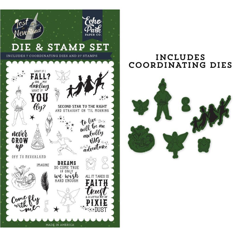 Echo Park Die & Stamp Combo Set - Never Grow Up