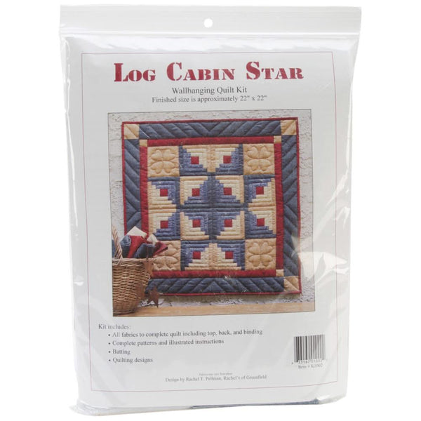 Rachels Of Greenfield - Wall Quilt Kit 22 inch X22 inch - Log Cabin*