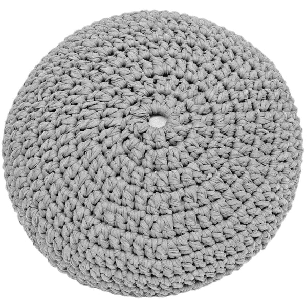 Hoooked Knit & Crochet Pouf Kit with Zpagetti Yarn - Silver Grey