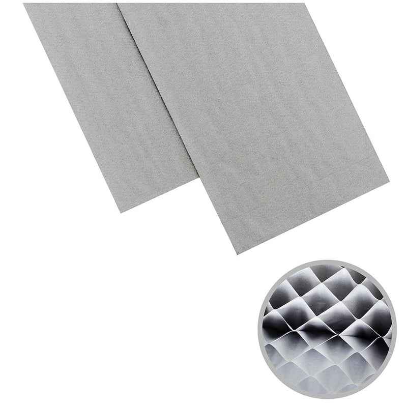 We R DIY Party Honeycomb Pads 5.75in X 12in 2 pack - Silver Metallic*
