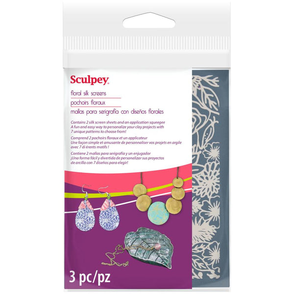 Sculpey Silkscreen Kit - Florals