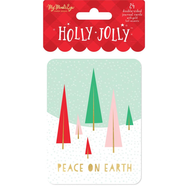 My Minds Eye - Holly Jolly - Double-Sided Journal Cards 24 pack 3 inch X4 inch*
