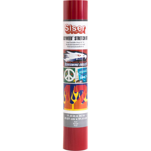 Siser - EasyWeed - Stretch HTV Vinyl - 11.8 inchX36 inch Roll - Red*