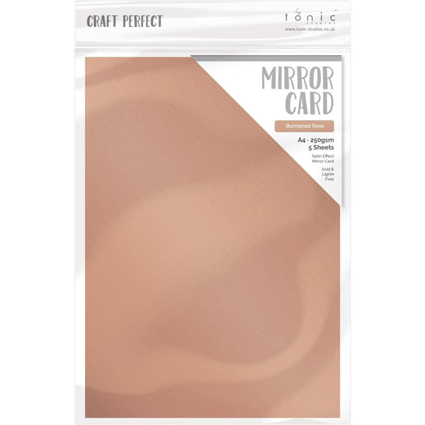 Craft Perfect Mirror Cardstock 92lb 8.5inX11in 5 per pack - Burnished Rose