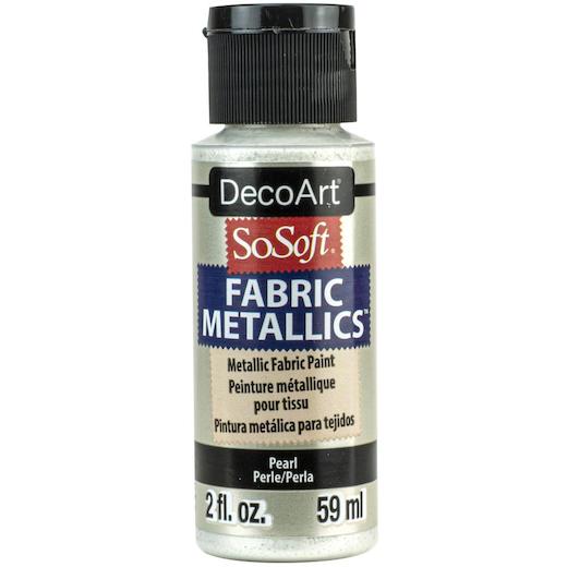 SoSoft Fabric Acrylic Metallic Paint 2oz - Pearl*