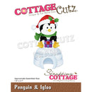 CottageCutz Dies - Penguin & Igloo, 1.6 inch X2.7 inch*