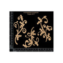 Scrapaholics - Laser Cut Chipboard 1.8mm Thick Holly Flourishes, 3 pack 3.25 inch -5 inch*