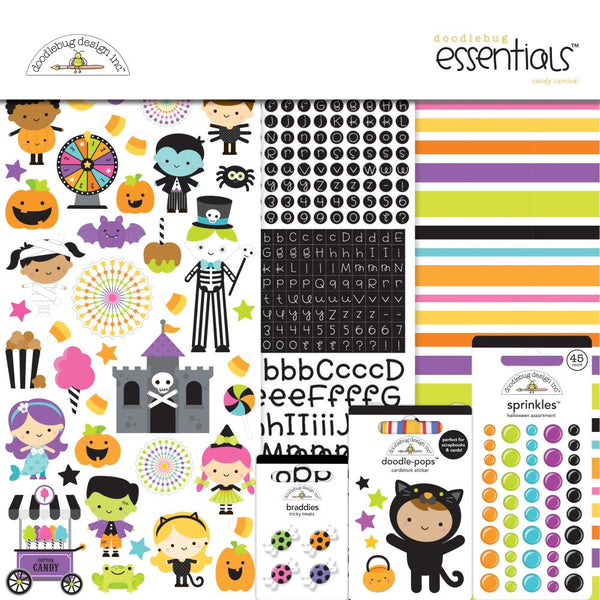 Doodlebug - Essentials Page Kit 12 inchX12 inch - Candy Carnival*