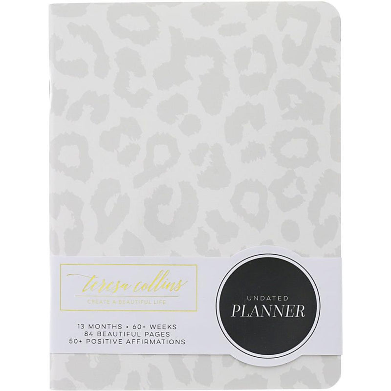Teresa Collins Personal/Travel Planner 6in x 8in - White Leopard
