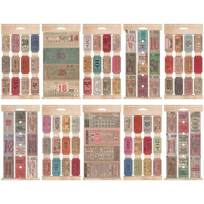 Tim Holtz Idea-Ology Ticket Book 104/Pkg - Ticket Book