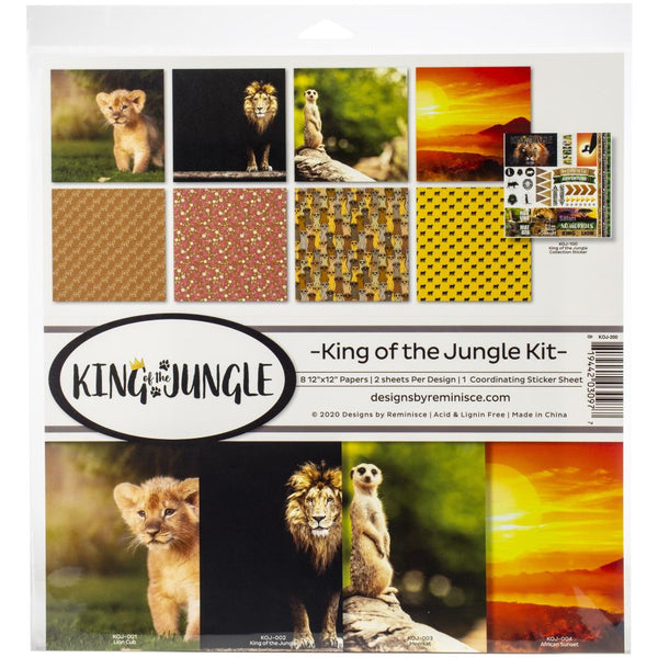 Reminisce Collection Kit 12in x 12in King Of The Jungle