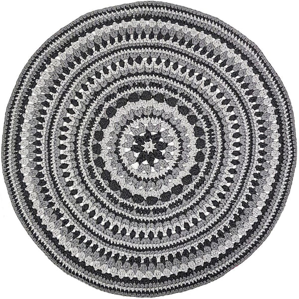 Hoooked Crochet Island Rug Kit with RibbonXL - Silver Grey