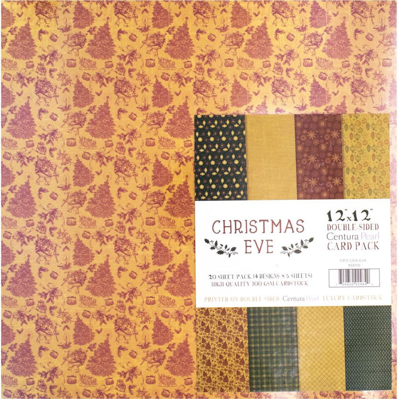 Crafter's Companion Centura Card Pack 12"x 12" 20 pack - Christmas Eve