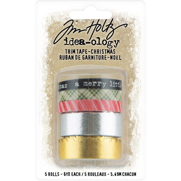 Tim Holtz Idea-Ology Trim Tape 5 pack - Christmas