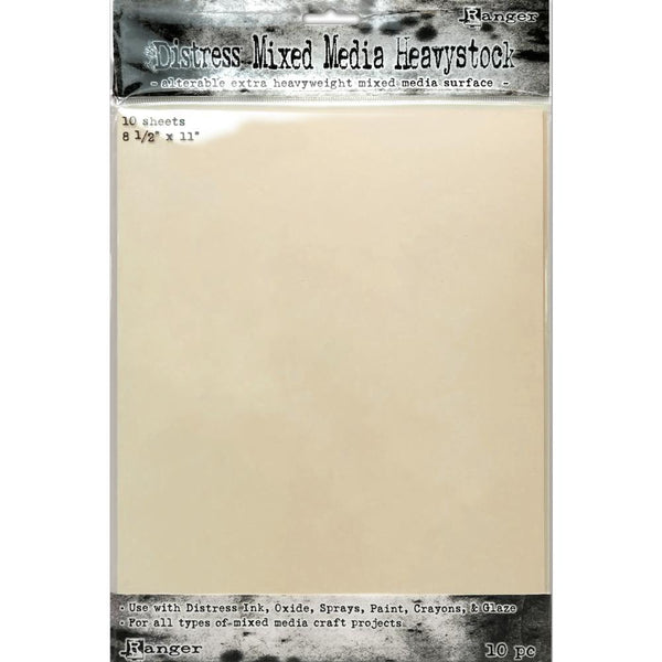 Tim Holtz Distress Mixed Media Heavystock 10 Pack - 8.5"x 11"