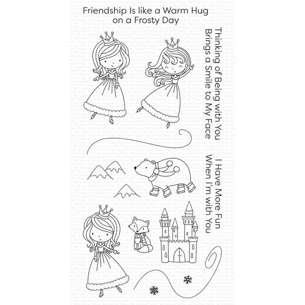 My Favorite Things Clearly Sentimental Stamps 4"X8"  - Ice Princess And Friends