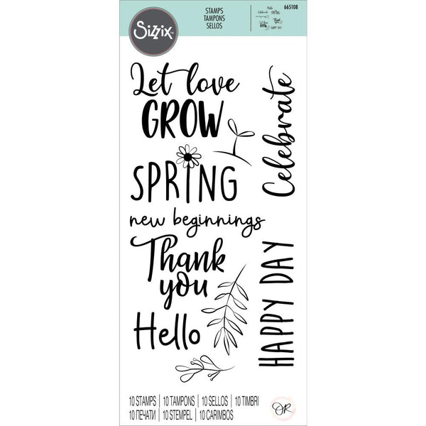 Sizzix Clear Stamps By Olivia Rose - New Beginnings