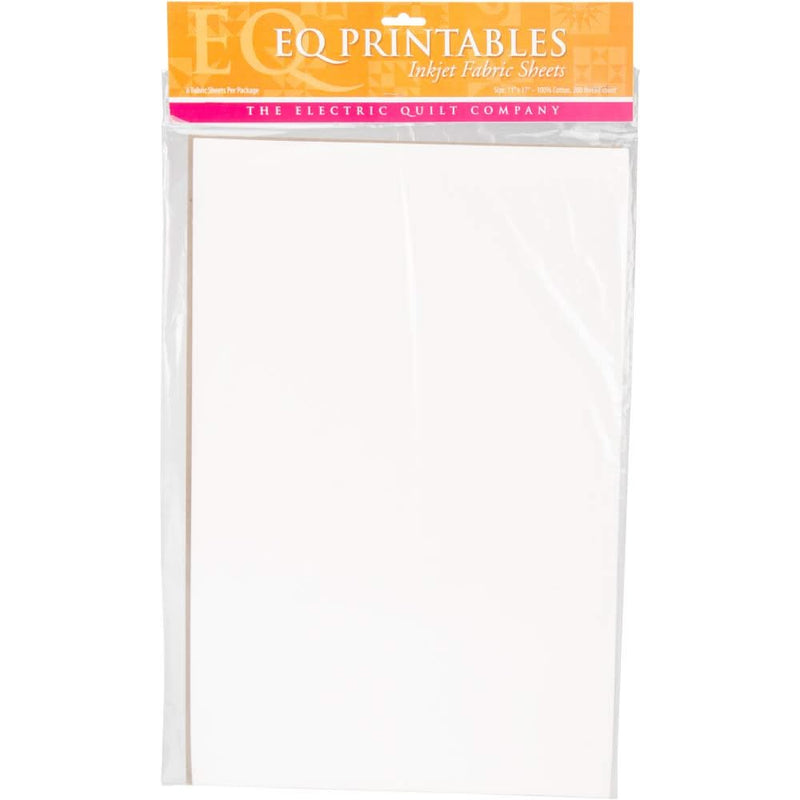 EQ Inkjet Printable Cotton Basic Fabric Sheets 11 X 17 6 Pack